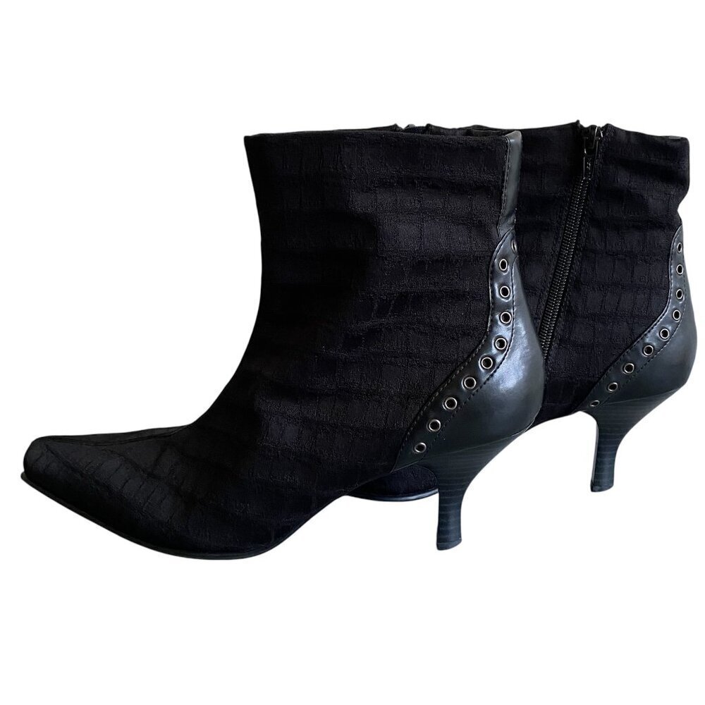 Liz Claiborne Flex Kitten Heel Sock Ankle Boot Sz 10M​​​​